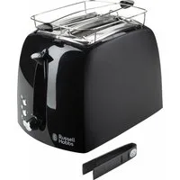 RUSSELL HOBBS Toaster Textures Plus 22601-56 für 2 Scheiben 850 Watt schwarz, für 2 Scheiben, 850 W
