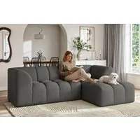 OTTO home Ecksofa TUURE L-Form, Verlässliche Qualität, moderne Steppung, Breite 255cm, Bubble Optik, moderne Steppung, hoher Sitzkomfort, Wellenunterfederung