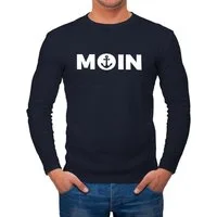 MoonWorks Longsleeve Herren Longsleeve Moin mit Anker Langarmshirt Moonworks® mit Print