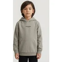 Name It Kapuzensweatshirt NKMBRODY LS NREG SWEAT WH BRU NOOS mit kleinem Logoprint