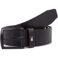 Tommy Hilfiger Ledergürtel Denton Matte 3,5 cm breit mit mattschwarzer Schnalle
