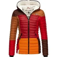 Navahoo Steppjacke Multikulti stylische Colorblocking Übergangsjacke m. Kapuze