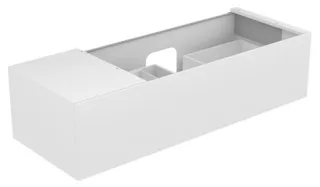 Keuco Waschtischunterschrank Edition 11 31164,1 Front-Auszug weiß/Glas weiß satiniert, 31164270000 31164270000