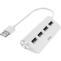Hama USB-Hub mit 4 USB-A Ports, USB-A Stecker, 480 Mbit/s, 15 cm Kabellänge USB-Adapter USB Typ A, 15 cm, Verbinden von PC, Notebook, Tablet mit USB-Stick, Tastatur, Drucker