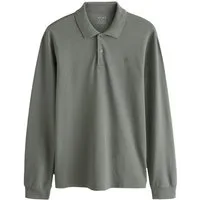 Next Langarm-Poloshirt Regular Fit Lärmeliges Pikee-Poloshirt (1-tlg)