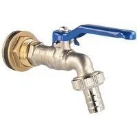 tecuro Auslaufventil Kugelauslaufventil mit Behälterverschraubung für Regentonne Wassertank