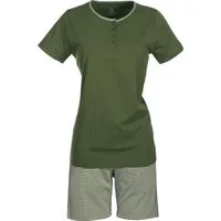 Erwin Müller Pyjama Damen-Shorty Single-Jersey Streifen: gestrickter Ringel, Hose