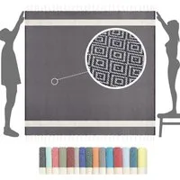furora HOLIDAY Strandtuch XXL groß 200x200 cm Strand Tuch, aus Baumwolle, Stranddecke, Vielseitig, schöne Farben, hochwertige Verarbeitung