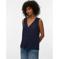 Vero Moda Shirttop VMMENNY SL V-NECK TOP WVN GA Viskose, regular fit