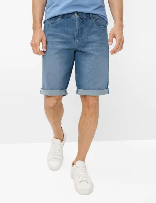 Eurex by Brax Herren Bermuda Style BRAD BLEACHED, denim hellblau, Gr. 48
