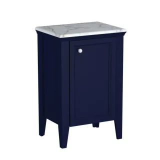 VitrA Valarte Halbhochschrank 65799 53,5x39,5x83cm, rechts, bodenstehend, Korpus stahlblau, lackiert