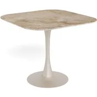 ACTONA GROUP Esstisch Speisetisch (B/T/H: 90x90x75), Tisch braun, polierte Keramiktischplatte