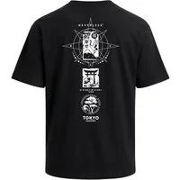 Neverless Oversize-Shirt Herren T-Shirt - Japan Kompass - Oversized Relaxed Fit Sommer mit Print