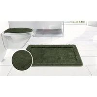 OTTO home Badematte Sanremo mit Rahmen, Badvorleger, Badezimmer, sehr weich, Hoch-Tief, Höhe 25 mm, rutschhemmend beschichtet, schnell trocknend, fußbodenheizungsgeeignet, Polyester, rechteckig, Badteppich, unifarben, rechteckig und als 3-tlg. Set er