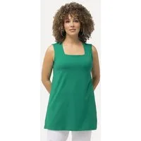 Ulla Popken Longshirt Longtop Classic Fit Carré-Ausschnitt ärmellos