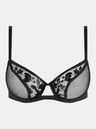 Chantelle Lingerie - Philter Sehr bedeckender Bügel BH black vinyl - Gr. - 65F