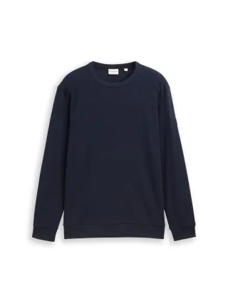 Tom Tailor - Langarmshirt mit Waffelstruktur sky captain blue - Gr. - XXL