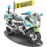 Hecht Elektro-Kindermotorrad BMW Police R1200RT mit Sirene und Blaulicht, Belastbarkeit 30 kg, 12V/7Ah Akku, 35W, 3 – 6 km/h