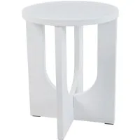 en.casa Beistelltisch, »Kysdajore« rund MDF 50 x Ø40 cm Weiß