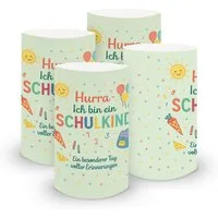 itenga Windlicht itenga 6x Windlicht Hurra Ich bin ein Schulkind