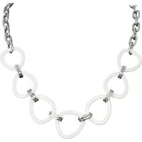 Amello Edelstahlkette Amello Dreieck Halskette silber weiß (Halsketten, Halskette), Damen Halsketten (Dreieck) aus Edelstahl (Stainless Steel)