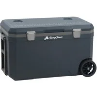 CampFeuer Kühlbox Kühlbox navyblue 70 Liter mit Rädern, Rollkühlbox, isolierte Box, 70 Liter Fassungsvermögen