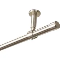 iso-design Gardinenstange Set zur Montage an der Decke mit 20 mm Durchmesser 1-läufig, Ø 20 mm, 1-läufig, Deckenmontage, geschraubt, Aluminium, Variabler Deckenabstand