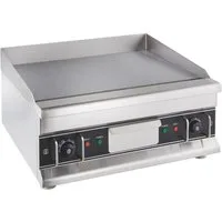 GastroHero Elektrogrill Elektro Grillplatte glatt 600 mm 5 kW Tischgerät Edelstahl