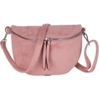 MIRROSI Bauchtasche Damen Taschen, Umhängetasche, Brusttasche, 26x18x9cm Wildleder Optik (Schultertasche für jednen Anlass), Crossbody Bag, Verstellbarer Schulterriemen für mehr Flexibilität.