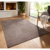 TaraCarpet Teppich TaraCarpet Homestyle 389 Fresco, rechteckig, Höhe: 10 mm, Fresco hoch-tief weich waschbar taupe 50x80