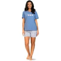 comtessa Shorty Summer Whisper (Set, 2 tlg., 2-teilig) Damen Pyjama 2-teilig kurze Hose Baumwolle große Größen