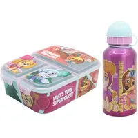 PAW PATROL Lunchbox Paw Patrol Skye Liberty Everest 2 tlg Kinder Set Brotdose Alu Flasche, (Spar-Set, 2-tlg., Spar-Set)