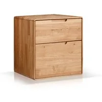 Moebel-Eins Nachttisch, ANDINO Nachtkommode II, Material Massivholz, Wildeiche geölt