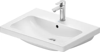 Duravit D-Code Waschtisch 650x480mm, M.Überlauf, Mit 1 Hahnloch  2399650000