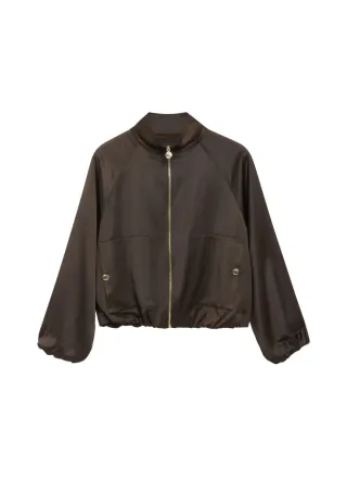 s.Oliver BLACK LABEL - Bomberjacke mit Ballonsärmeln braun - Gr. - 42