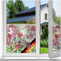d-c-fix Fensterfolie Blumen Sichtschutzfolie selbsthaftend Deko Folie für Fenster innen, strukturiert, Statisch haftend - Rückstandslos entfernbar & wiederverwendbar