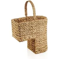 Lycce Treppenkorb Treppenkorb Stufenkorb mit Griff Wasserhyazinthe natur 20 l