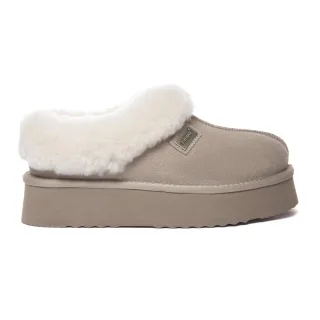 EVER AU Damen Leder Hausschuhe - Topknot