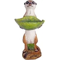 Harms Import Vogeltränke, Vogeltränke stehend grün Vogel Tränkebecken Garten Vogelbad Garten