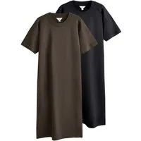 The Set Sweatkleid The Set Kurzärmelige T-Shirt-Kleider, 2er-Pack (2-tlg)
