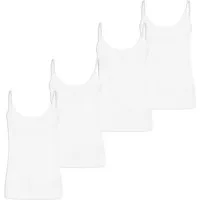 SUBLEVEL Shirttop Spaghettiträger-, einfarbig, Baumwolle, 4er-Pack (4-tlg) Strap-Top 4er-Pack