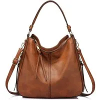 LuxusKollektion Handtasche Damen Umhängetasche Lederimitat Designer Hobo Tasche Braun