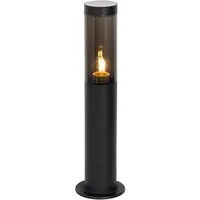 Qazqa Außen-Stehlampe Rox, ohne Leuchtmittel, Kaltweiß, QAZQA Außen­poller­leuchte, e27, Schwarz, Stahl, Modern