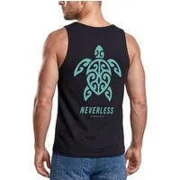 Neverless Tanktop Tanktop Herren mit Grafik-Print - Honolulu Turtel - Trägershirt mit Print