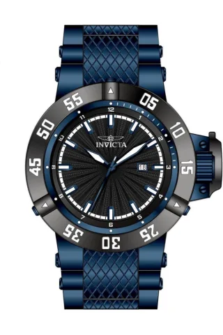 Invicta Subaqua 50795 Herrenuhr - Quarzwerk - Edelstahl mit schwarzem Zifferblatt - 50 mm
