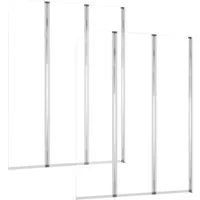 vidaXL Duschwand Duschabtrennungen 2 Stk. 104x130 cm Hartglas Transparent