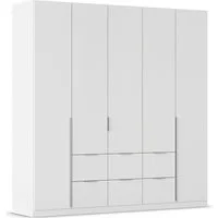 OTTO home Drehtürenschrank Kleiderschrank Schrank Garderobe AGORDO mit Dekor- oder Hochglanzfront (in zwei Griff-Farben, Breite 226 cm) mit Außenschubkästen, Serie in 7 Breiten und 2 Höhen MADE IN GERMANY