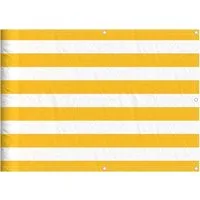 vidaXL Balkonsichtschutz Balkon-Sichtschutz Gelb und Weiß Gestreift 75x800 cm (1-St)