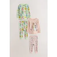 Next Pyjama Langärmelige Schlafanzug Disney Princess, 2er-Pack (4 tlg)