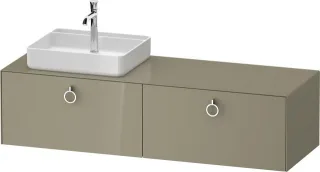 Duravit White Tulip Konsolenwaschtischunterbau wandhängend Stein Grau Hochglanz 1600x550x408 mm - WT WT4890LH2H20010